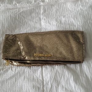 Victoria's Secret Gold Fold-Over Clutch